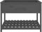vidaXL - Plantenbak - met - schap - 111,5x111,5x81 - cm - massief - grenenhout - grijs