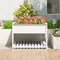 vidaXL - Plantenbak - met - schap - 111,5x111,5x81 - cm - massief - grenenhout - wit