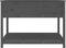 vidaXL - Plantenbak - met - schap - 111,5x111,5x81 - cm - massief - grenenhout - grijs
