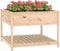 vidaXL - Plantenbak - met - schap - 111,5x111,5x81 - cm - massief - grenenhout