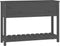 vidaXL - Plantenbak - met - schap - 111,5x34,5x81 - cm - massief - grenenhout - grijs