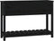 vidaXL - Plantenbak - met - schap - 111,5x34,5x81 - cm - massief - grenenhout - zwart