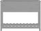 vidaXL - Plantenbak - met - schap - 111,5x34,5x81 - cm - massief - grenenhout - grijs