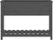 vidaXL - Plantenbak - met - schap - 111,5x34,5x81 - cm - massief - grenenhout - grijs