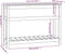 vidaXL - Plantenbak - met - schap - 111,5x34,5x81 - cm - massief - grenenhout - zwart