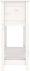 vidaXL - Plantenbak - met - schap - 111,5x34,5x81 - cm - massief - grenenhout - wit