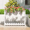 vidaXL - Plantenbak - met - schap - 111,5x34,5x81 - cm - massief - grenenhout - wit