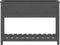 vidaXL - Plantenbak - met - schap - 111,5x34,5x81 - cm - massief - grenenhout - grijs