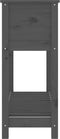 vidaXL - Plantenbak - met - schap - 111,5x34,5x81 - cm - massief - grenenhout - grijs
