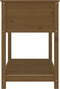 vidaXL - Plantenbak - met - schap - 111,5x54x81 - cm - grenenhout - honingbruin