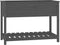 vidaXL - Plantenbak - met - schap - 111,5x54x81 - cm - massief - grenenhout - grijs
