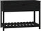 vidaXL - Plantenbak - met - schap - 111,5x54x81 - cm - massief - grenenhout - zwart