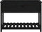 vidaXL - Plantenbak - met - schap - 111,5x54x81 - cm - massief - grenenhout - zwart