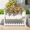 vidaXL - Plantenbak - met - schap - 111,5x54x81 - cm - massief - grenenhout - wit
