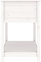 vidaXL - Plantenbak - met - schap - 111,5x54x81 - cm - massief - grenenhout - wit