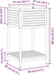 vidaXL - Plantenbak - met - schap - 45x45x80 - cm - massief - acaciahout - en - staal