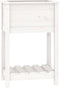 vidaXL - Plantenbak - met - schap - 54x34,5x81 - cm - massief - grenenhout - wit