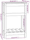 vidaXL - Plantenbak - met - schap - 54x34,5x81 - cm - massief - grenenhout - grijs