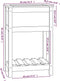 vidaXL - Plantenbak - met - schap - 54x34,5x81 - cm - massief - grenenhout - wit