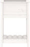 vidaXL - Plantenbak - met - schap - 54x34,5x81 - cm - massief - grenenhout - wit