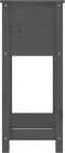 vidaXL - Plantenbak - met - schap - 54x34,5x81 - cm - massief - grenenhout - grijs