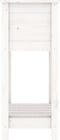 vidaXL - Plantenbak - met - schap - 54x34,5x81 - cm - massief - grenenhout - wit