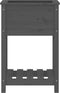 vidaXL - Plantenbak - met - schap - 54x34,5x81 - cm - massief - grenenhout - grijs