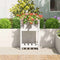 vidaXL - Plantenbak - met - schap - 54x34,5x81 - cm - massief - grenenhout - wit