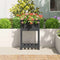 vidaXL - Plantenbak - met - schap - 54x34,5x81 - cm - massief - grenenhout - grijs