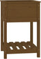 vidaXL - Plantenbak - met - schap - 54x54x81 - cm - grenenhout - honingbruin