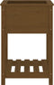 vidaXL - Plantenbak - met - schap - 54x54x81 - cm - grenenhout - honingbruin