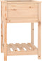 vidaXL - Plantenbak - met - schap - 54x54x81 - cm - massief - grenenhout