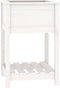 vidaXL - Plantenbak - met - schap - 54x54x81 - cm - massief - grenenhout - wit