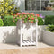 vidaXL - Plantenbak - met - schap - 54x54x81 - cm - massief - grenenhout - wit