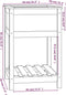 vidaXL - Plantenbak - met - schap - 54x54x81 - cm - massief - grenenhout - grijs