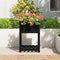 vidaXL - Plantenbak - met - schap - 54x54x81 - cm - massief - grenenhout - zwart
