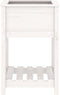 vidaXL - Plantenbak - met - schap - 54x54x81 - cm - massief - grenenhout - wit