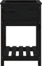 vidaXL - Plantenbak - met - schap - 54x54x81 - cm - massief - grenenhout - zwart
