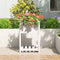 vidaXL - Plantenbak - met - schap - 54x54x81 - cm - massief - grenenhout - wit
