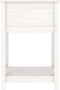 vidaXL - Plantenbak - met - schap - 54x54x81 - cm - massief - grenenhout - wit