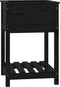 vidaXL - Plantenbak - met - schap - 54x54x81 - cm - massief - grenenhout - zwart