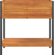 vidaXL - Plantenbak - met - schap - 80x45x80 - cm - massief - acaciahout - en - staal
