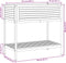 vidaXL - Plantenbak - met - schap - 80x45x80 - cm - massief - acaciahout - en - staal