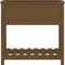 vidaXL - Plantenbak - met - schap - 82,5x34,5x81 - cm - grenenhout - honingbruin
