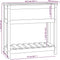 vidaXL - Plantenbak - met - schap - 82,5x34,5x81 - cm - massief - grenenhout - grijs