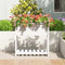 vidaXL - Plantenbak - met - schap - 82,5x34,5x81 - cm - massief - grenenhout - wit