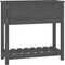 vidaXL - Plantenbak - met - schap - 82,5x34,5x81 - cm - massief - grenenhout - grijs