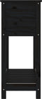 vidaXL - Plantenbak - met - schap - 82,5x34,5x81 - cm - massief - grenenhout - zwart