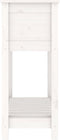 vidaXL - Plantenbak - met - schap - 82,5x34,5x81 - cm - massief - grenenhout - wit