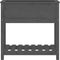 vidaXL - Plantenbak - met - schap - 82,5x34,5x81 - cm - massief - grenenhout - grijs